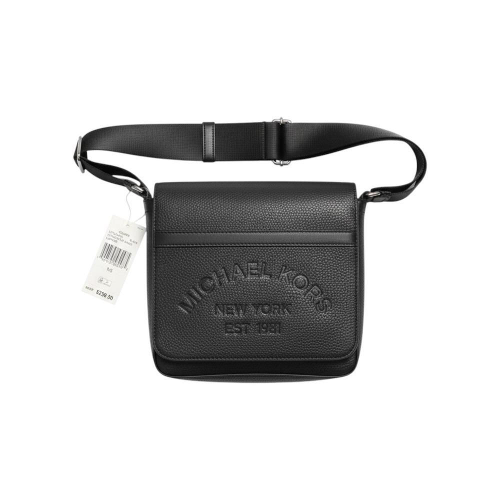 Michael Kors Cooper Black Pebbled Leather Messenger Bag 37F6LCOM6L